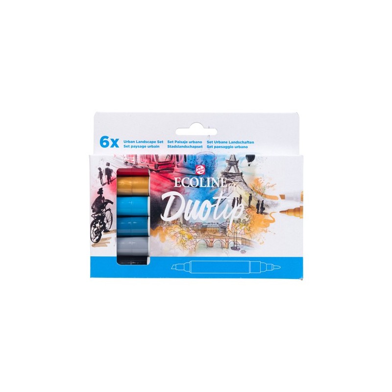 Fine art shop - Ecoline Marker  Duo Tip Urb. Lands. Set 6 | totenart.com