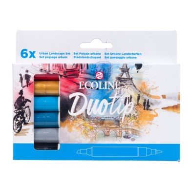 Fine art shop - Ecoline Marker  Duo Tip Urb. Lands. Set 6 | totenart.com