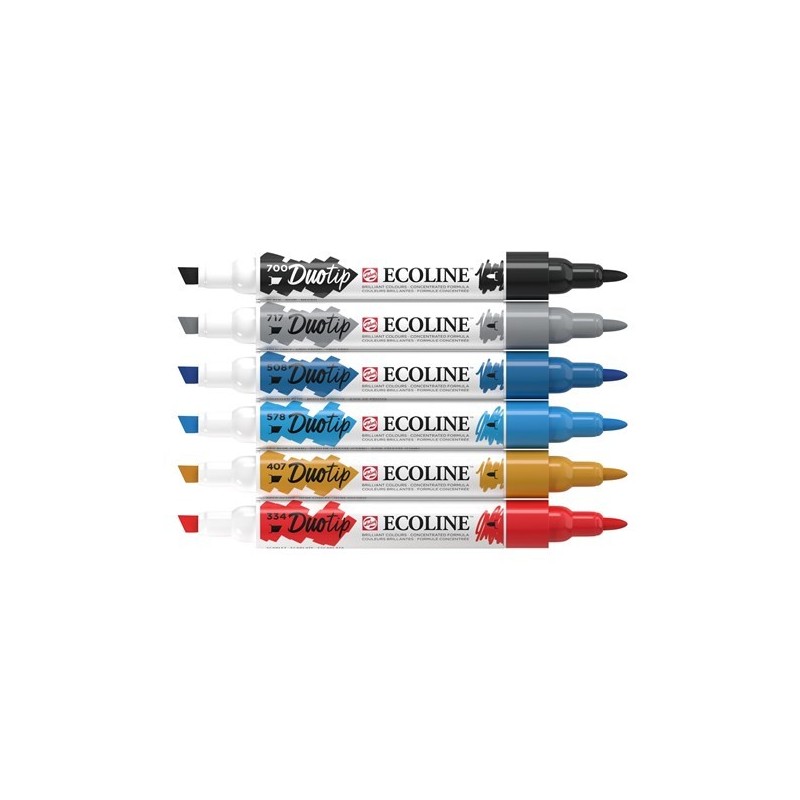 Fine art shop - Ecoline Marker  Duo Tip Urb. Lands. Set 6 | totenart.com
