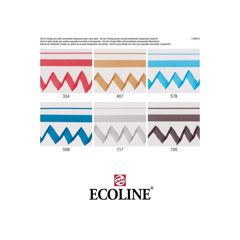 Fine art shop - Ecoline Marker  Duo Tip Urb. Lands. Set 6 | totenart.com