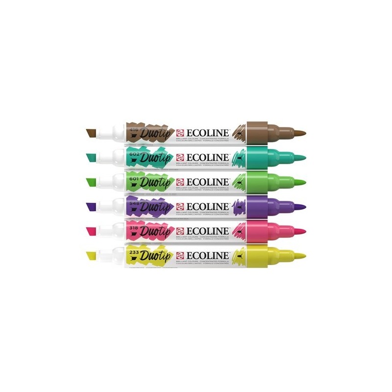 Fine art shop - Ecoline Marker  Duo Tip Botanic Set 6 | totenart.com