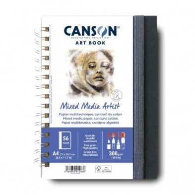  Fine art shop - Canson Art Book Mixed Media Artist Pad, Hardcover, 300 gr, 21x29.7, Gr. Fine, 56 h. | totenart.com
