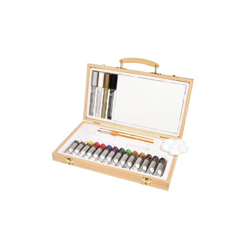 Oil Van Gogh, wooden box,  10 col. 