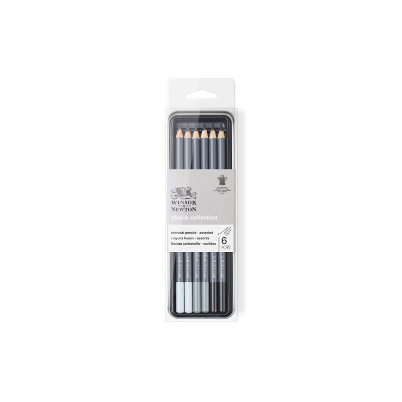  Fine art shop - Charcoal pencils box Studio Collection Winsor&Newton 6 uds.  | totenart.com