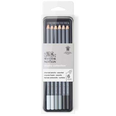  Fine art shop - Charcoal pencils box Studio Collection Winsor&Newton 6 uds.  | totenart.com