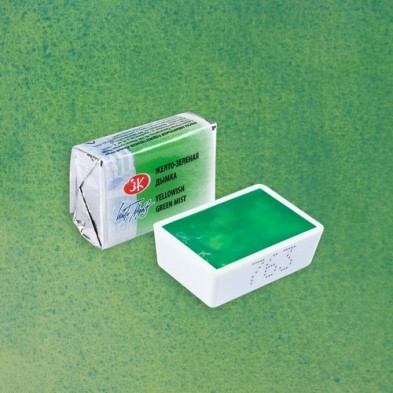 Fine art shop - White Nights Watercolors in godet Yellowish Green Mist 763 | totenart.com