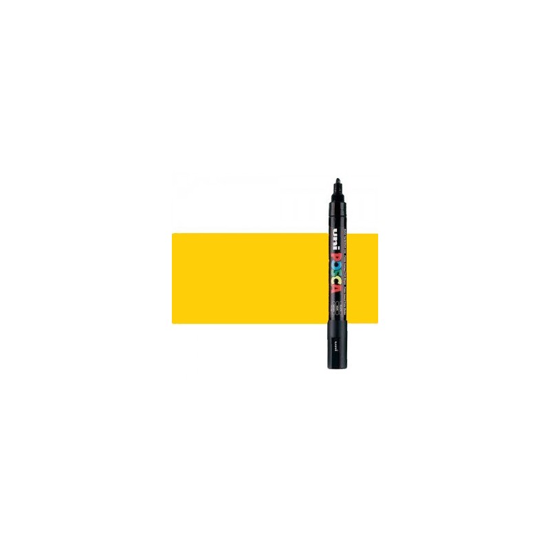 Fine art shop - Bright Yellow (N. 3) Posca marker PC5M, round tip (1.8-2.5 mm.) | totenart.com