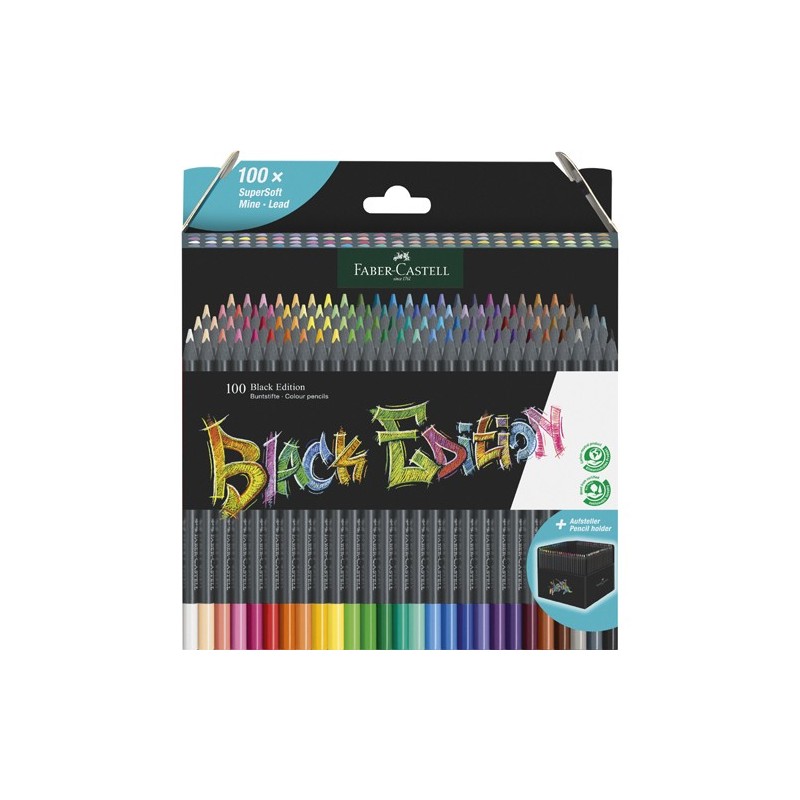 Fine art shop - 100 Pen Set colour Black Edition Faber Castell | totenart.com