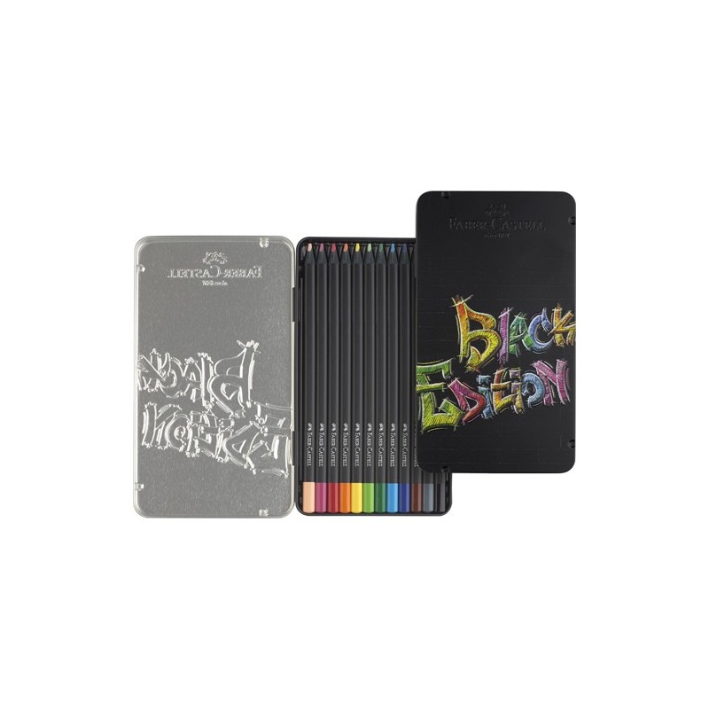 Fine art shop - 12 Metal Pen Set colour Black Edition Faber Castell | totenart.com