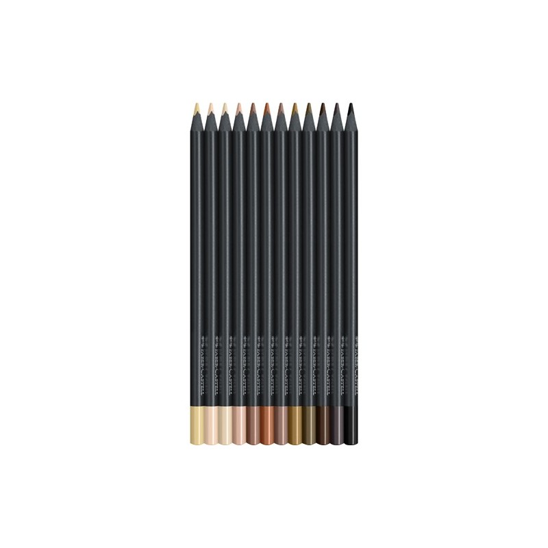 Fine art shop - 12 Pen Set Black Edition Faber Castell Tonos Piel | totenart.com