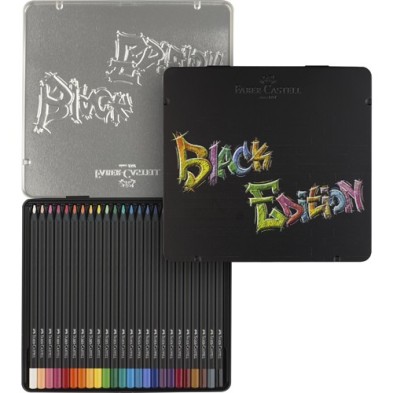 Fine art shop - 24 Metal Pen Set colour Black Edition Faber Castell | totenart.com