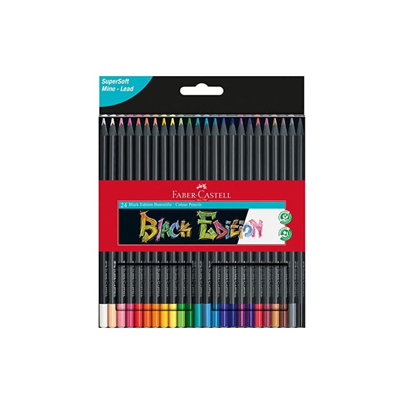 Fine art shop - 24 Pen Set colour Black Edition Faber Castell | totenart.com