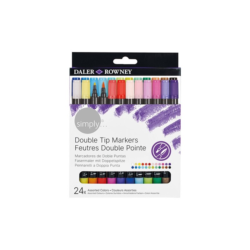 Fine art shop - Set 24 Double Tip Markers, Simply, Daler Rowney | totenart.com