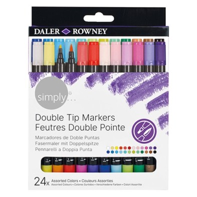 Fine art shop - Set 24 Double Tip Markers, Simply, Daler Rowney | totenart.com