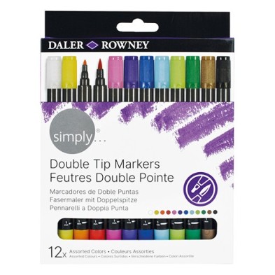 Fine art shop - Set 12 Double Tip Markers, Simply, Daler Rowney | totenart.com
