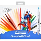 Fine art shop - Case 24 Double Tip Markers, comic colours, Graph\'it | totenart.com