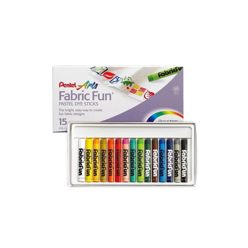 Fine art shop - Fabric Fun Pentel 15 Dye Stick Set | totenart.com
