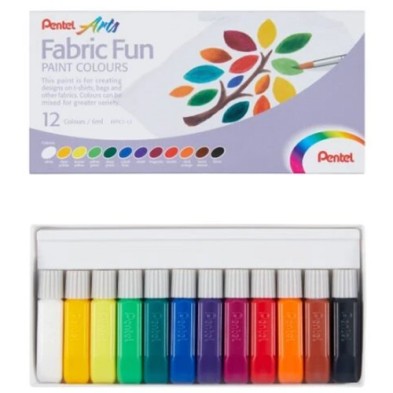 Fine art shop - Fabric Fun Pentel Liquid Textile Paint Set of 12 | totenart.com