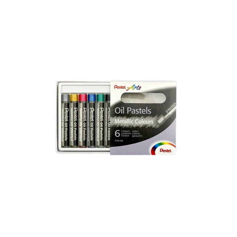 Fine art shop - Oil Pastels Pentel Set of 6 (Metallic Colours) | totenart.com