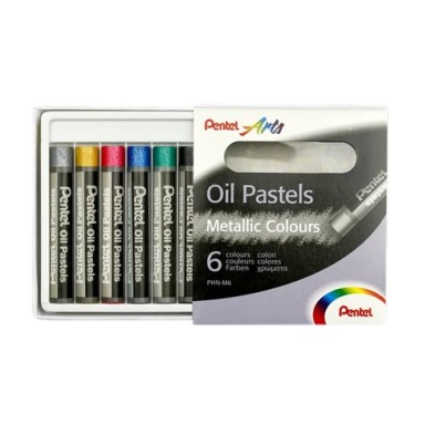 Fine art shop - Oil Pastels Pentel Set of 6 (Metallic Colours) | totenart.com