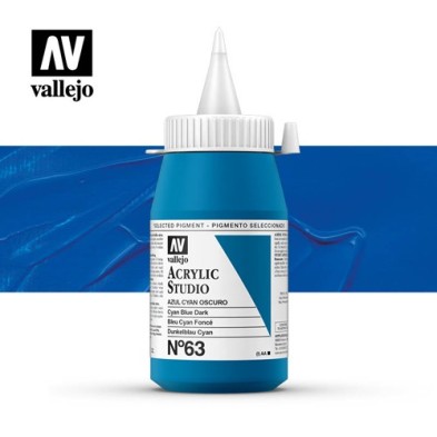 Fine art shop - Acrilico Vallejo, Dark Cyan Blue, 500 ml. | totenart.com