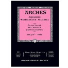  Fine art shop - Arches Watercolour 300 gr, 23x31 cm, Hot Pressed, pad 12 s. | totenart.com