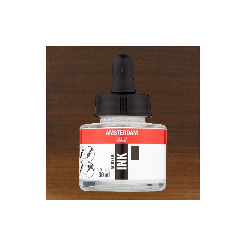 Fine art shop - Amsterdam Acrylic Ink Burnt Umber 409 (30ml.) | totenart.com