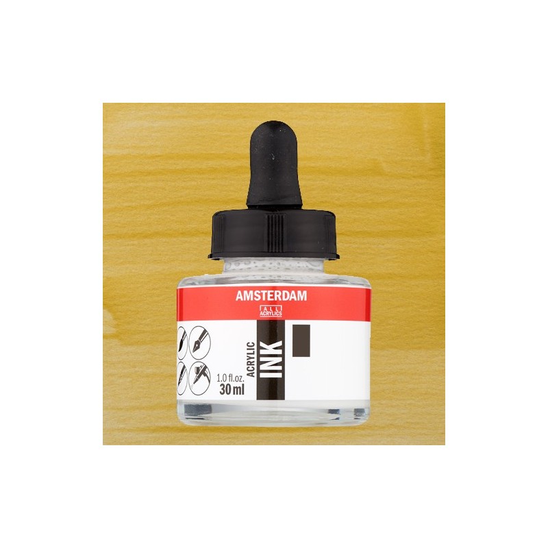 Fine art shop - Amsterdam Acrylic Ink Light Gold 802 (30ml.) | totenart.com