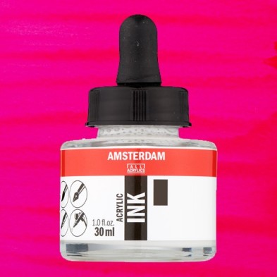 Fine art shop - Amsterdam Acrylic Ink Reflex Pink 384 (30ml.) | totenart.com