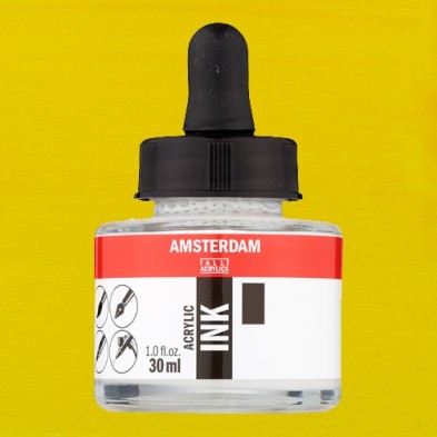 Fine art shop - Amsterdam Acrylic Ink Primary Yellow 275 (30ml.) | totenart.com