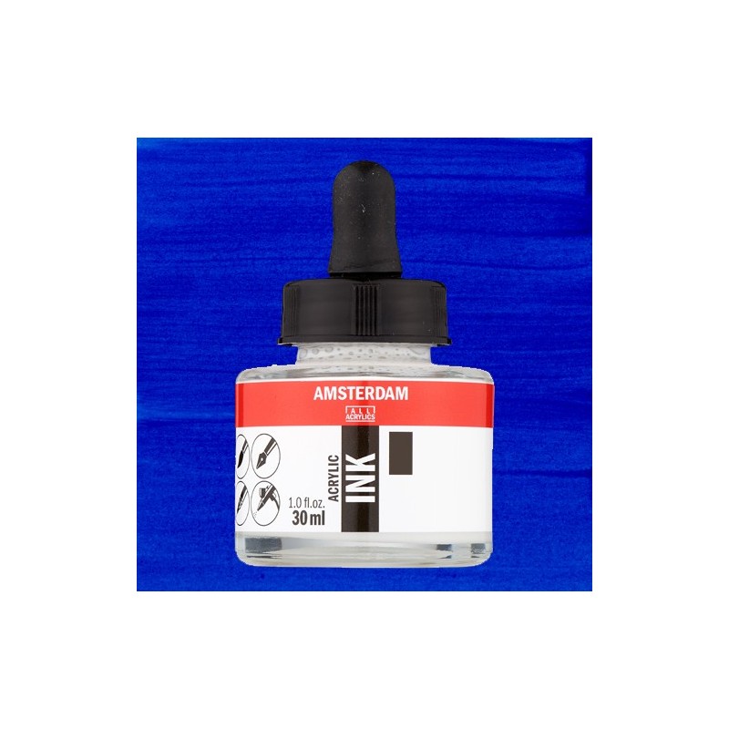 Fine art shop - Amsterdam Acrylic Ink Ultramarine 504 (30ml.) | totenart.com