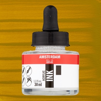 Fine art shop - Amsterdam Acrylic Ink Yellow Ochre 227 (30ml.) | totenart.com