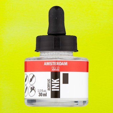 Fine art shop - Amsterdam Acrylic Ink Reflex Yellow 256 (30ml.) | totenart.com