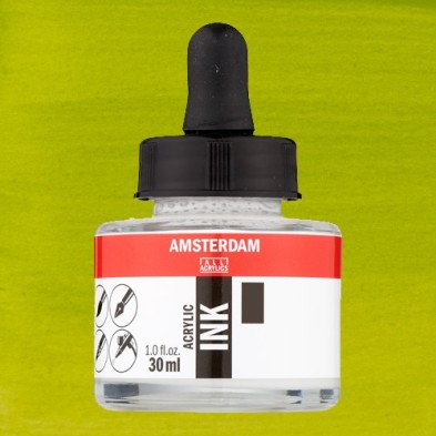 Fine art shop - Amsterdam Acrylic Ink Olive Green Light 621 (30ml.) | totenart.com