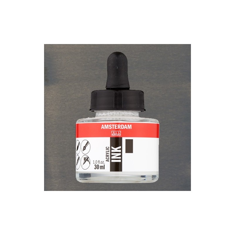 Fine art shop - Amsterdam Acrylic Ink Natural Grey 710 (30ml.) | totenart.com