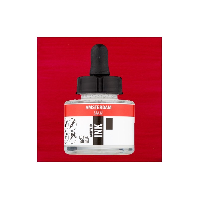 Fine art shop - Amsterdam Acrylic Ink Naphthol Red Deep 399 (30ml.) | totenart.com