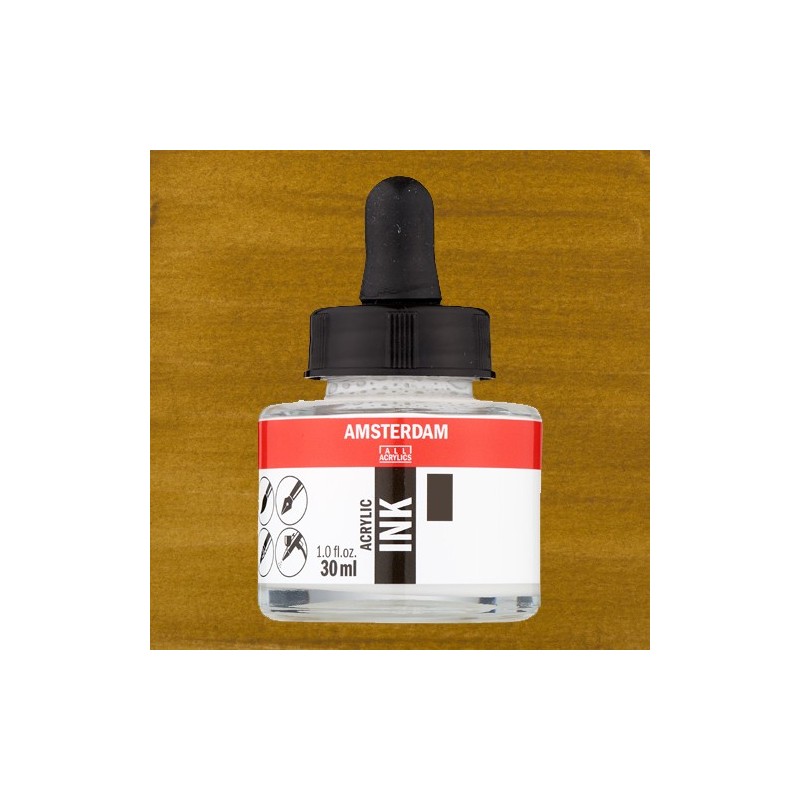 Fine art shop - Amsterdam Acrylic Ink Raw Sienna 234 (30ml.) | totenart.com