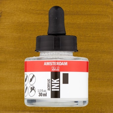Fine art shop - Amsterdam Acrylic Ink Raw Sienna 234 (30ml.) | totenart.com