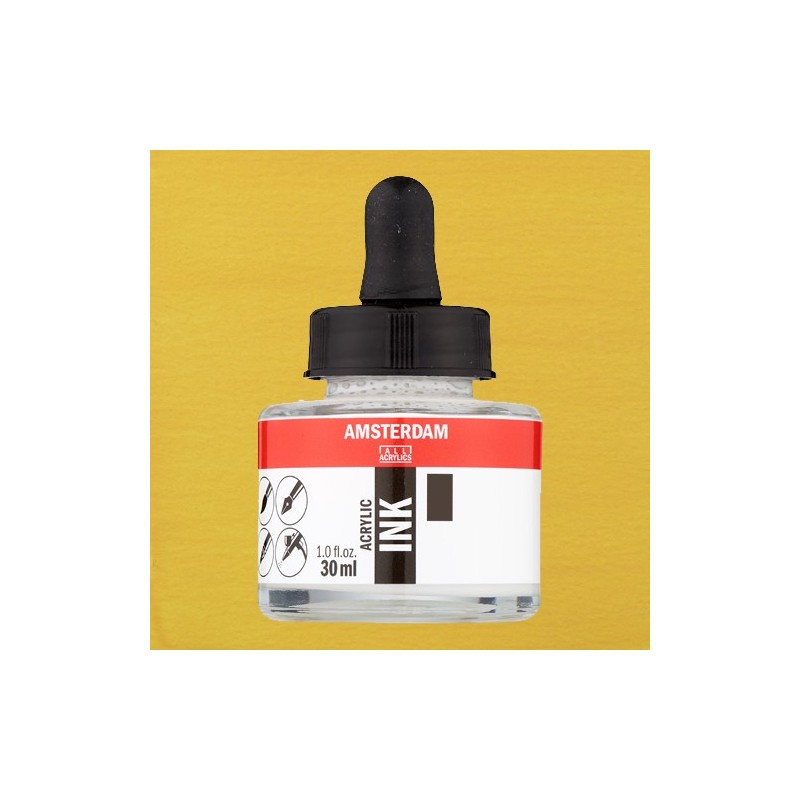 Fine art shop - Amsterdam Acrylic Ink Naples Yellow Deep 223 (30ml.) | totenart.com