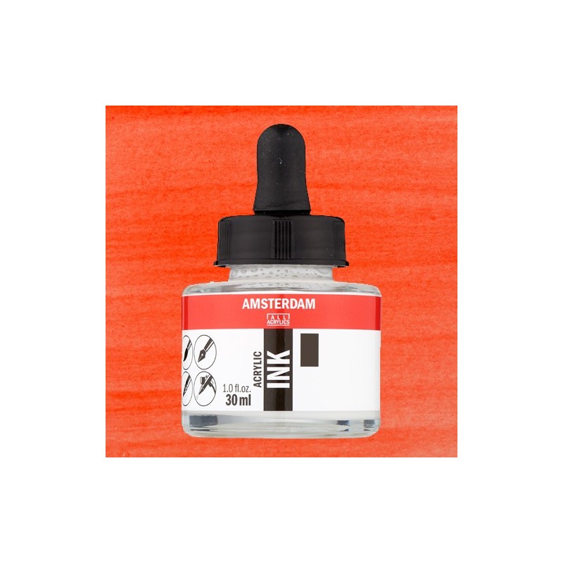 Fine art shop - Amsterdam Acrylic Ink Reflex Orange 257 (30ml.) | totenart.com