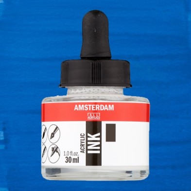 Fine art shop - Amsterdam Acrylic Ink Bright Blue\n 564 (30ml.) | totenart.com