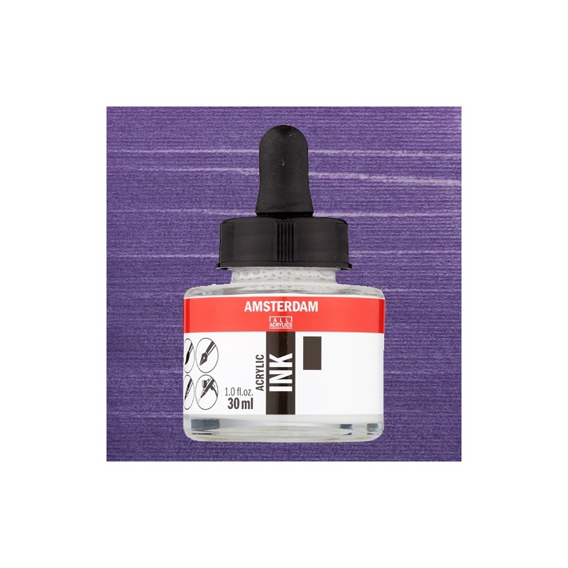 Fine art shop - Amsterdam Acrylic Ink Pearl Violet 821 (30 ml.) | totenart.com