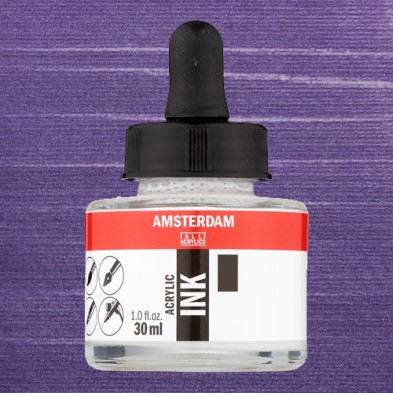 Fine art shop - Amsterdam Acrylic Ink Pearl Violet 821 (30 ml.) | totenart.com