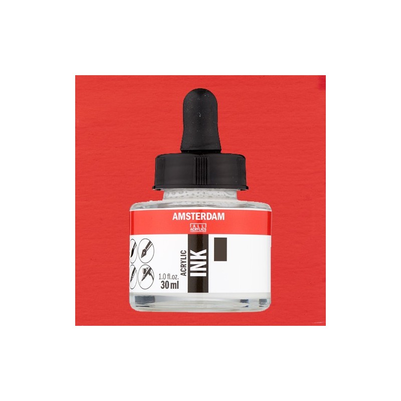 Fine art shop - Amsterdam Acrylic Ink Pyrrole Red 315 (30ml.) | totenart.com