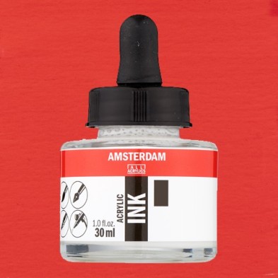 Fine art shop - Amsterdam Acrylic Ink Pyrrole Red 315 (30ml.) | totenart.com