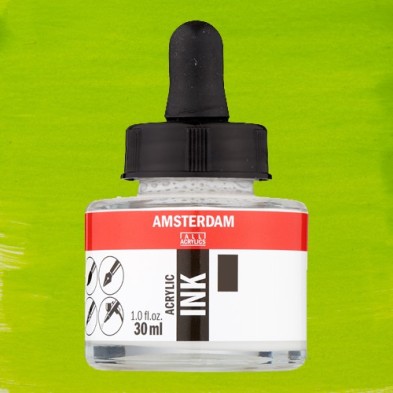 Fine art shop - Amsterdam Acrylic Ink Yellowish Green 617 (30ml.) | totenart.com