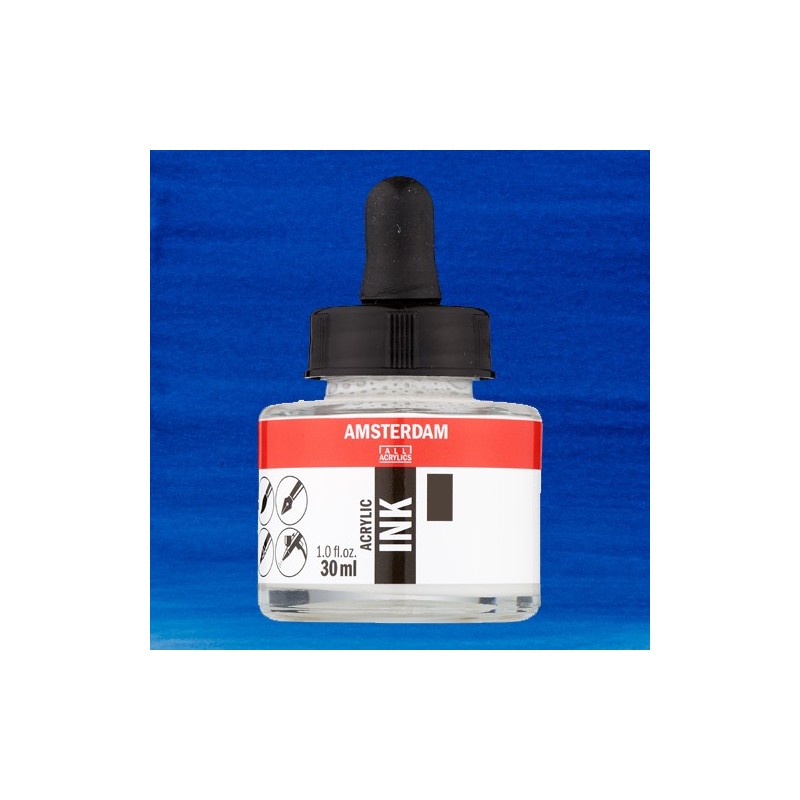 Fine art shop - Amsterdam Acrylic Ink Primary Cyan 572 (30ml.) | totenart.com
