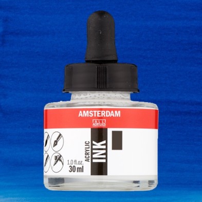Fine art shop - Amsterdam Acrylic Ink Primary Cyan 572 (30ml.) | totenart.com