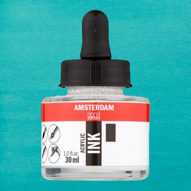 Fine art shop - Amsterdam Acrylic Ink Turquoise Green 661 (30ml.) | totenart.com
