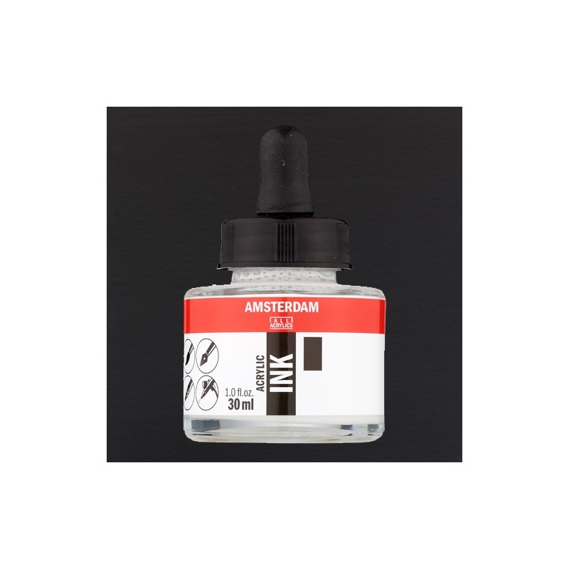 Fine art shop - Amsterdam Acrylic Ink Oxide Black 735 (30ml.) | totenart.com